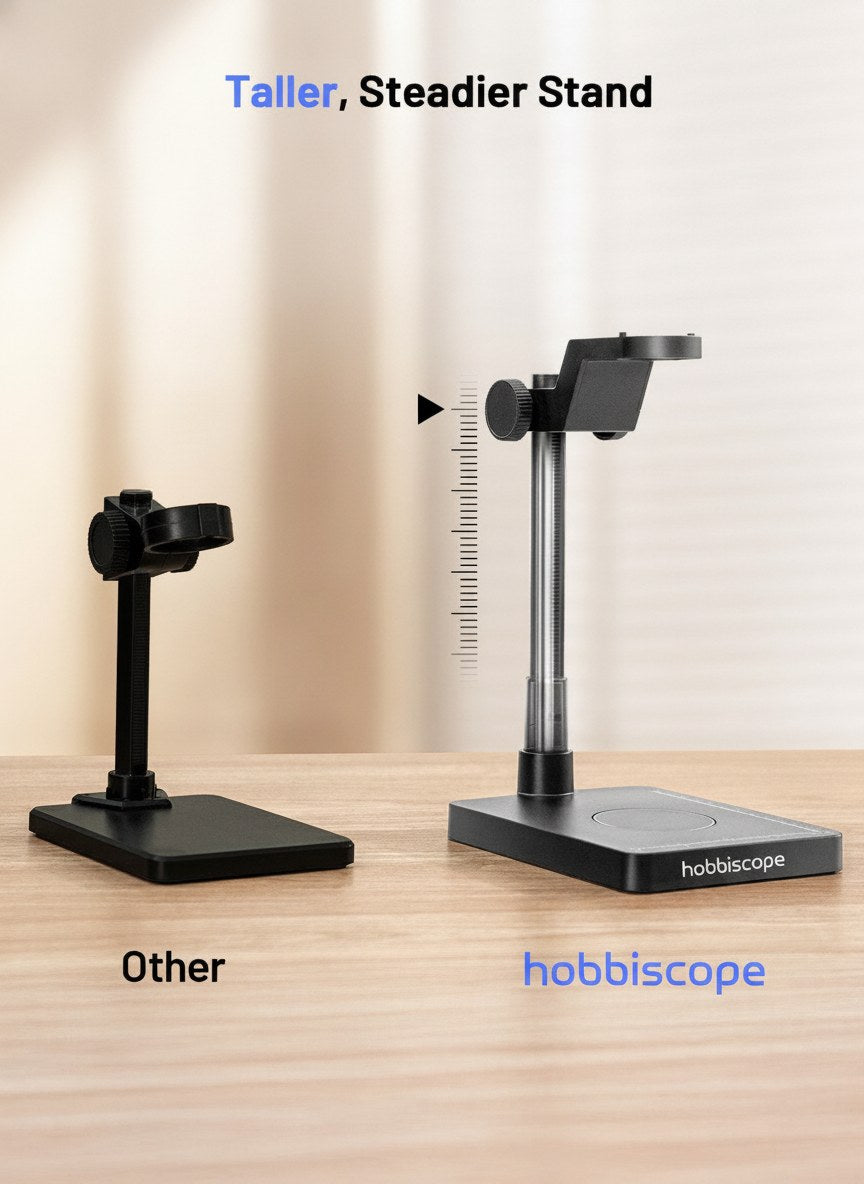 hobbiscope CS4 Coin Microscope with Built-in Scale, 4.3" Screen